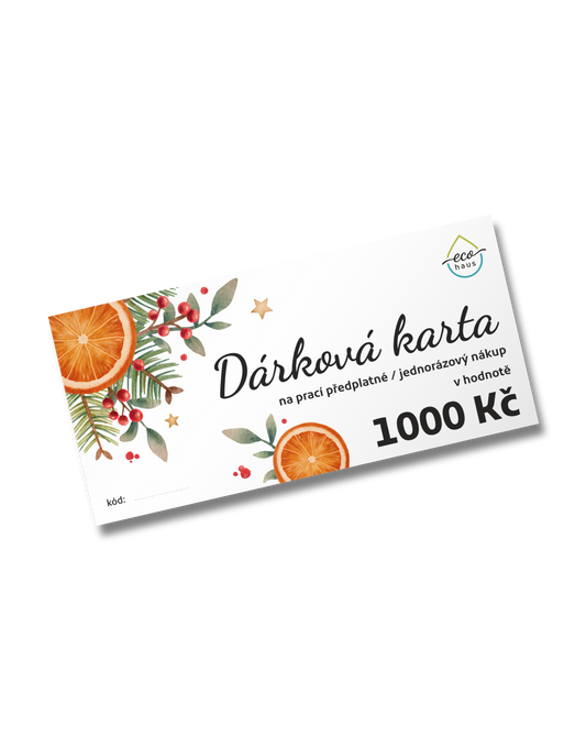 Elektronická dárková karta EcoHaus vlastní logo